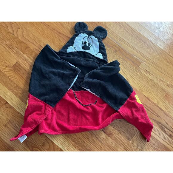 Mickey Mouse hooded bath towel Mickey head hood Excellent 44x24 - Picture 1 of 4